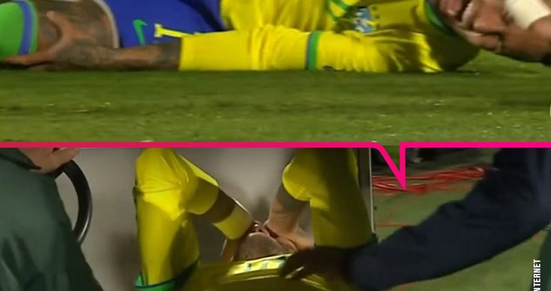 Teško ozlijeđeni Neymar u suzama iznesen s terena.